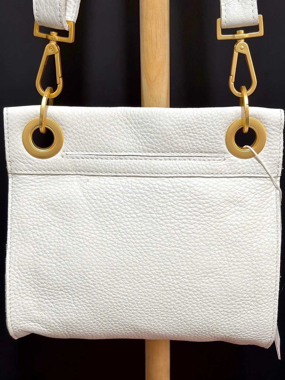Hammitt Tony Small Leather Crossbody Bag in Ceramic White/Brushed Gold Hardware - Picture 2 of 12